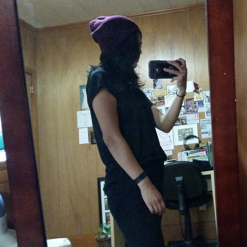 Burgundy beanie